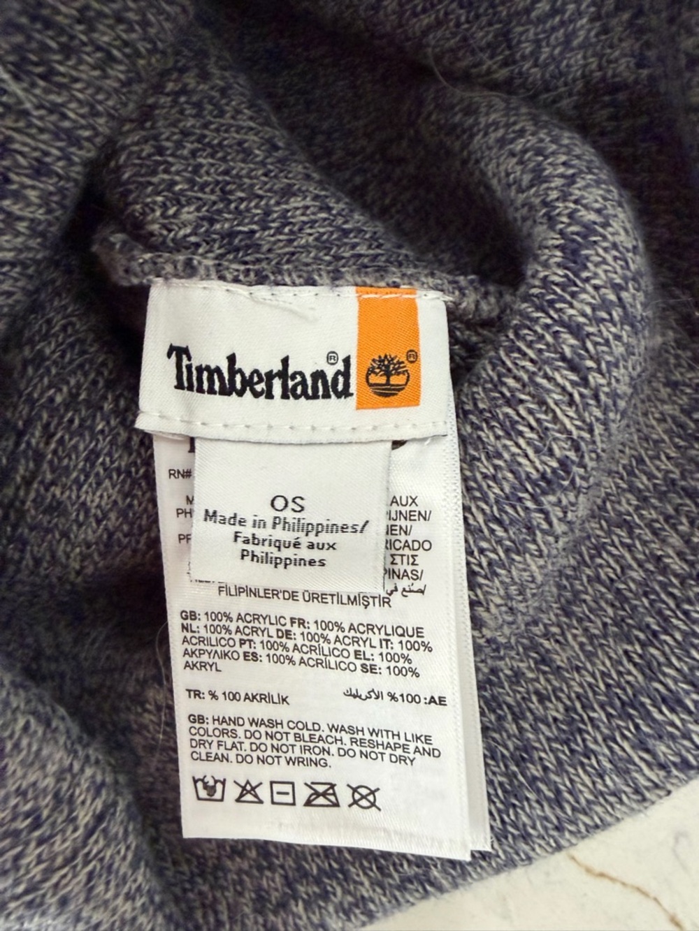 Timberland Men's Gray Knit Cuff Beanie - Picture 3 of 3